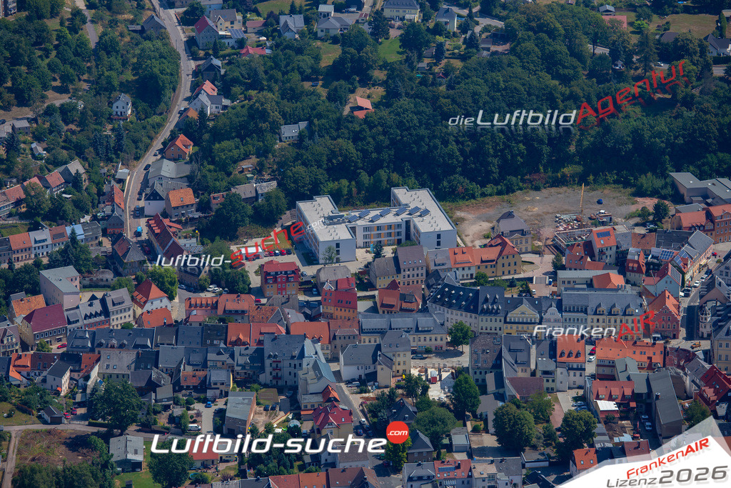 Das Luftbild der Stadt Hainichen wurde 2018 vom Flugzeug heraus erstellt (keine Drohne) Aufnahmehöhe ca.400 Meter- hohe Auflösung für beste Druck-Qualität