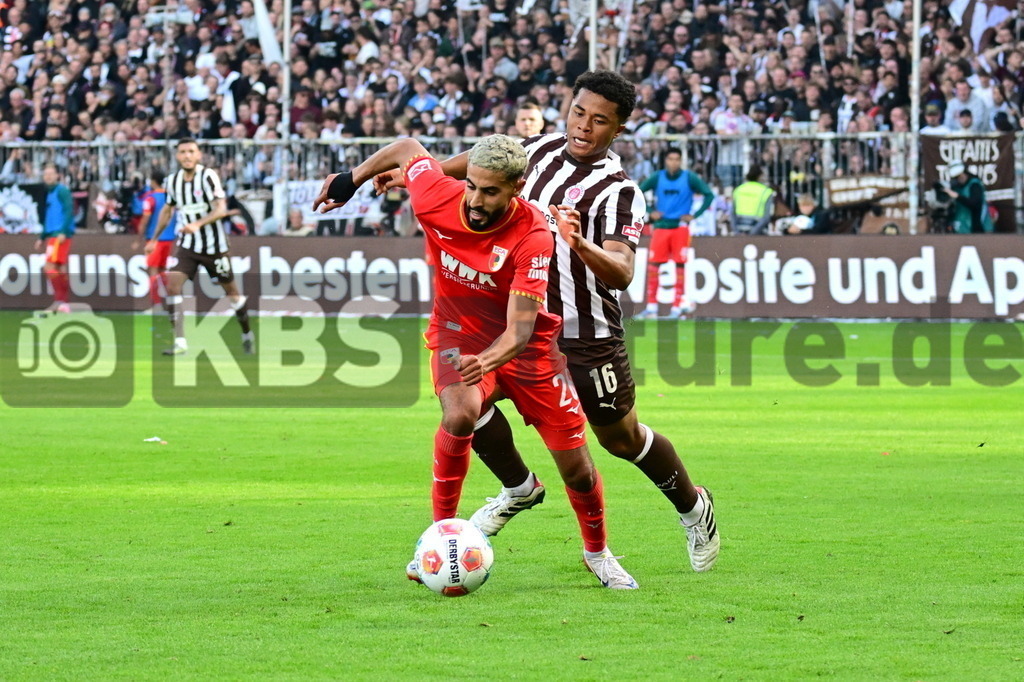 KBS Picture_FCStPauli-FCAugsburg_036 | v.v. Saad Elias (FC Augsburg) , Fujita Joel Chima (St.Pauli) ,Sportplatz :  Millerntor Stadion, - Realisiert mit Pictrs.com