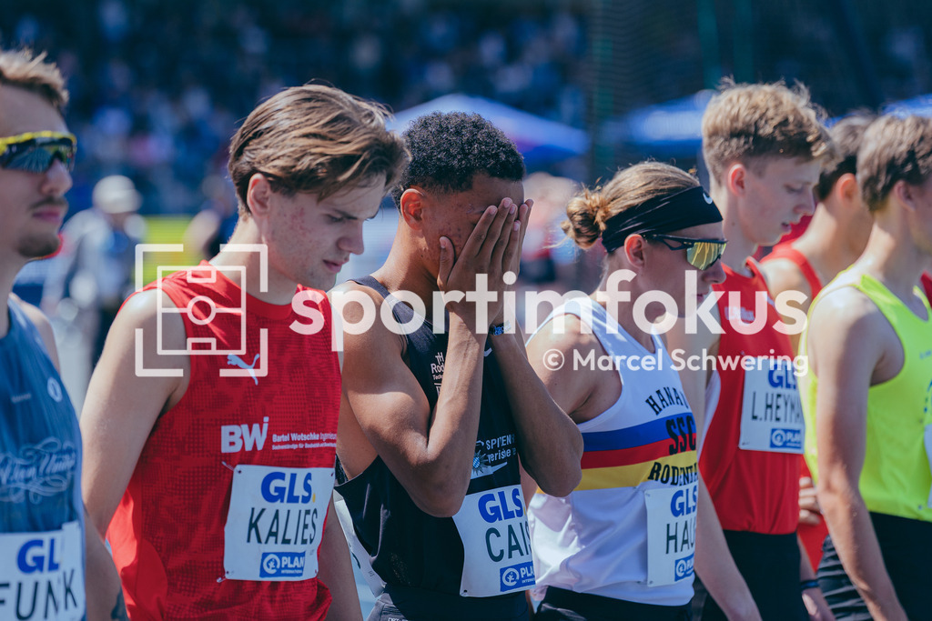 Deutsche Meisterschaften der Frauen und Männer 2026 | Noah Cais, Laufgemeinschaft Wehringen, 1500-Meter-Lauf, Halbfinale, Deutsche Meisterschaften der Frauen und Männer 2026, Lohrheidestadion Bochum-Wattenscheid, 25.07.2026. Foto: Marcel Schwering / sportimfokus - Realisiert mit Pictrs.com