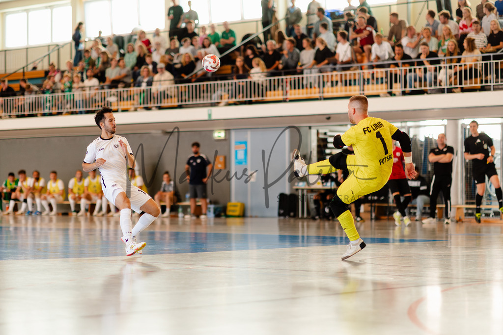 Futsal-Bundesliga, Saison 2025/2026, 2. Spieltag: SC Preußen Münster - FC Liria Futsal Berlin | Futsal-Bundesliga, Saison 2025/2026, 2. Spieltag, SC Preußen Münster empfängt FC Liria Berlin in der Universitäts-Sporthalle in Münster. Foto: sportfotografie.ms | Markus Paletta - Realisiert mit Pictrs.com