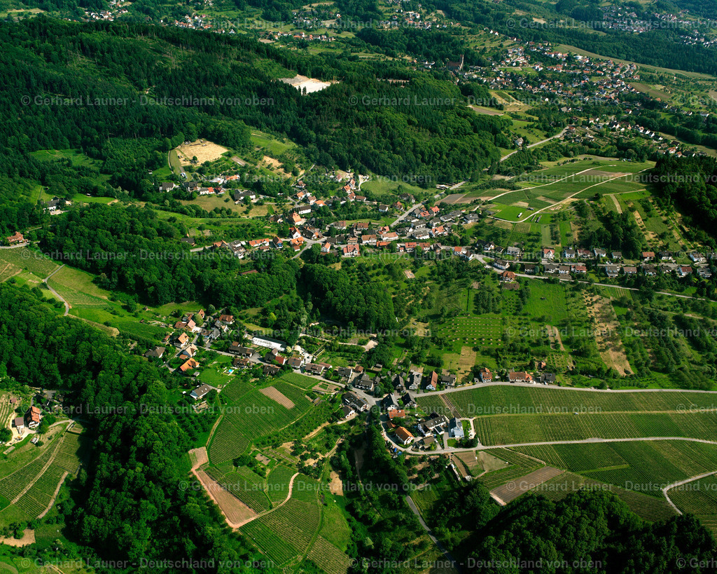 2526081 | NEUSATZ 01.08.2005 Wald- Gebiete und Forstflächen umsäumen das Siedlungsgebiet des Dorfes in Neusatz im Bundesland Baden-Württemberg, Deutschland // Village - view on the edge of forested areas in Neusatz in the state Baden-Wuerttemberg, Germany Foto: Gerhard Launer