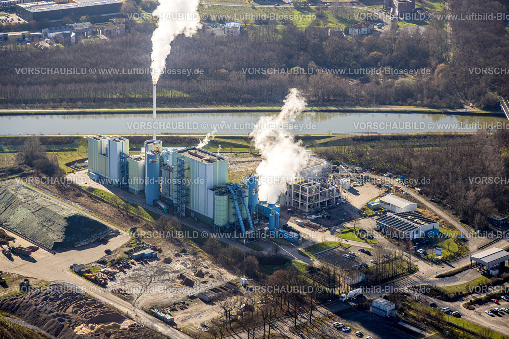 Luenen230204208 | Luftbild, , Remondis Werksgelände, am Datteln-Hamm-Kanal, Lippholthausen, Lünen, Ruhrgebiet, Nordrhein-Westfalen, Deutschland