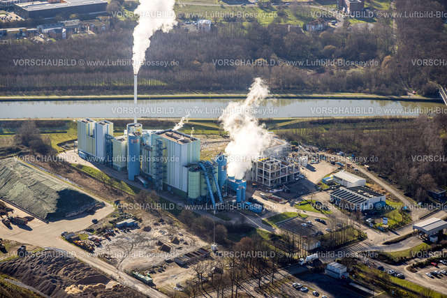 Luenen230204208 | Luftbild, , Remondis Werksgelände, am Datteln-Hamm-Kanal, Lippholthausen, Lünen, Ruhrgebiet, Nordrhein-Westfalen, Deutschland