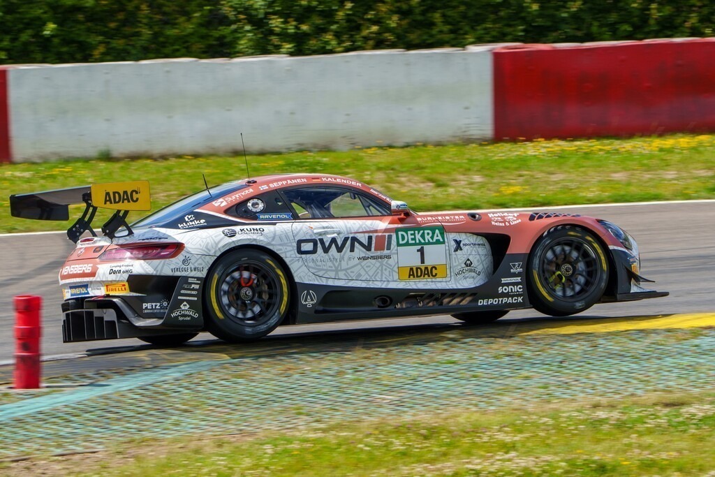 13.07.2024 ADAC GT Masters Nürburgring Bild: #5 Kwanda Mokoena und Max Reis im AMG GT3 vom Haupt Racing Team | 13.07.2024 ADAC GT Masters Nürburgring Bild: #5 Kwanda Mokoena und Max Reis im AMG GT3 vom Haupt Racing Team - Realisiert mit Pictrs.com