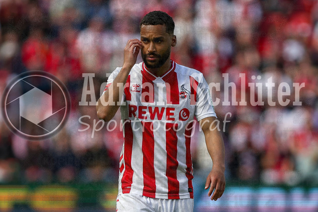 25.04.2026, GER, Fussball, Herren, 1. BL, Saison 2025/2026, 1. FC Köln - Bayer 04 Leverkusen | Linton Maina (1. FC Köln) schaut 