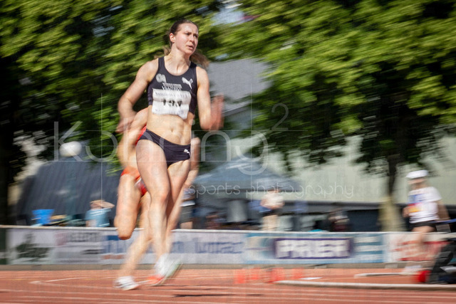 B&amp;S Kurpfalz Gala; Weinheim, 23.05.2026 | WEINHEIM, GERMANY - MAY 24: Lea Sophie Benzin (GER/Cologne Athletics) over 200m during the B&amp;S Kurpfalz Gala am 23.05.2026 at the  Sepp-Herberger-Stadium in Weinheim (Baden-Wuerttemberg / Germany).