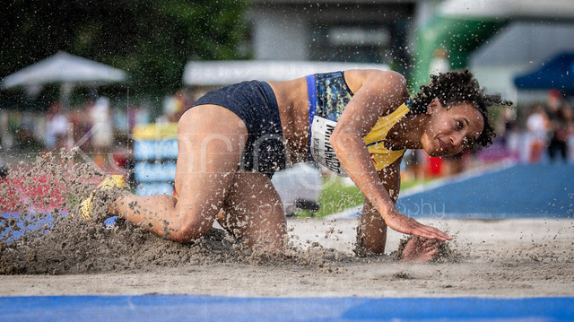 61. Internationales Pfingstsportfest; Rehlingen-Siersburg, 24.05.2026 | REHLINGEN , GERMANY - MAY 24: Malaika Mihambo (GER/LG Kurpfalz), long jump women during the 61. Internationales Pfingstsportfest on 24.05.2026 at the  Bungertstadion in Rehlingen-Siersburg (Saarland / Deutschland).