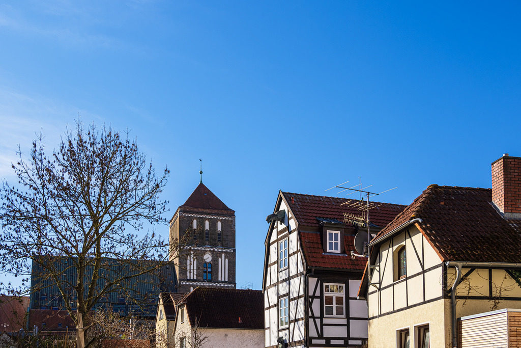 Blick auf die Nikolaikirche in der Hansestadt Rostock | Blick auf die Nikolaikirche in der Hansestadt Rostock.