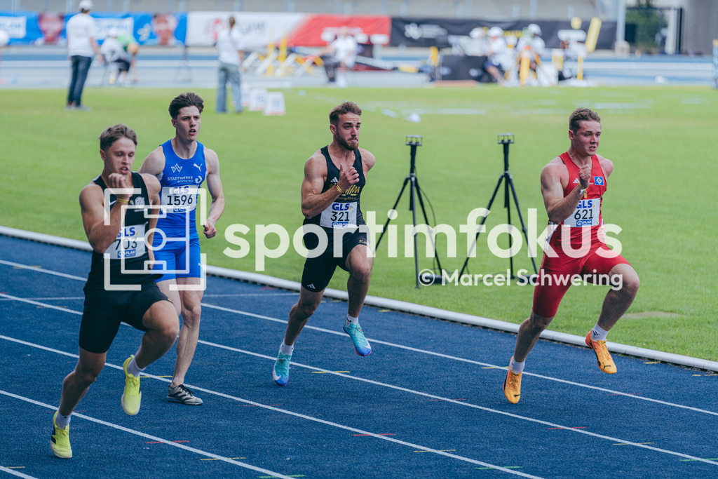 DM U23 U18 Bochum 2026 | Roland Somogyi (LG Stadtwerke München), Startnummer 321, 100-Meter-Lauf Vorlauf mU23, Deutsche Meisterschaften der U18 &amp; U23 2026, Lohrheidestadion Bochum-Wattenscheid, 04.07.2026 Foto: Marcel Schwering / sportimfokus - Realisiert mit Pictrs.com