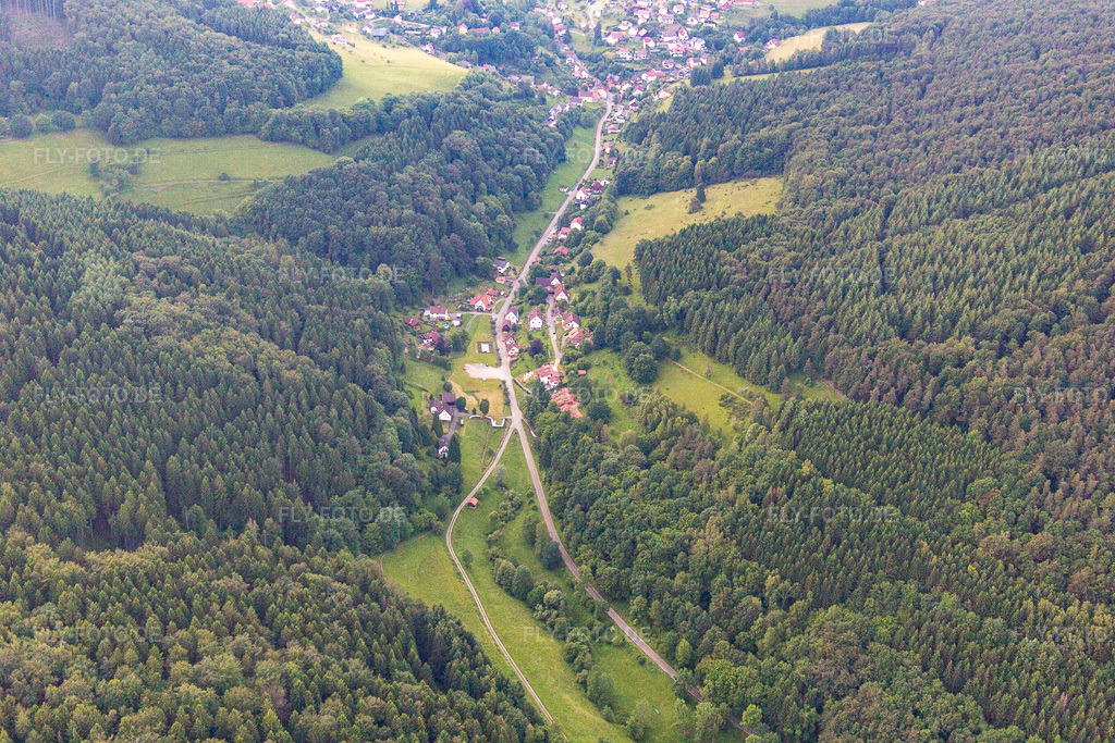Luftbild: Langenthal im Ortsteil Brombach in Eberbach im Bundesland Baden-Württemberg in Deutschland. Foto: IMG_089422.jpg vom 10.06.2016 durch Werner Riehm/FLY-FOTO.de