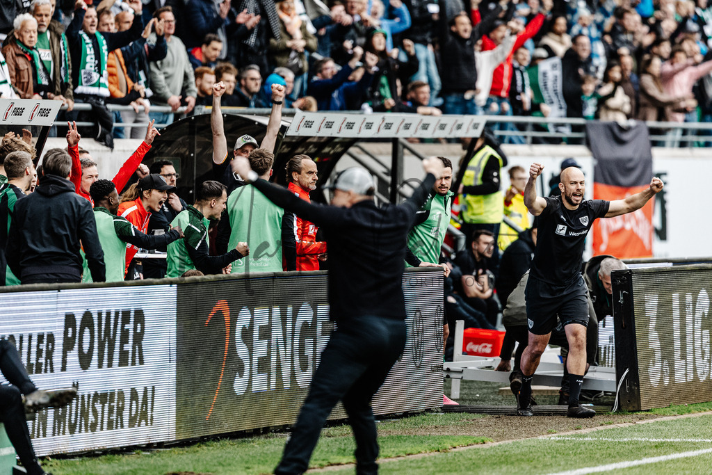 3. Liga, Saison 2023/24, 31. Spieltag: SC Preußen Münster - Dynamo Dresden | Münster, 30.03.2024: 3. Liga, 31. Spieltag, SC Preußen Münster gegen Dynamo Dresden im LVM-Preußenstadion in Münster. Foto: sportfotografie.ms | Markus Paletta - Realisiert mit Pictrs.com