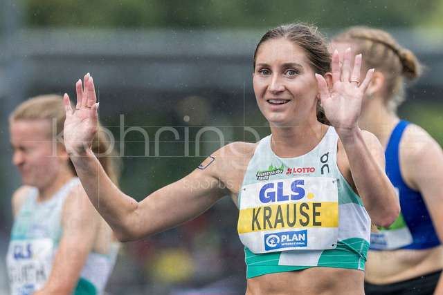 Deutsche Leichtathletik-Meisterschaften; Bochum-Wattenscheid, 26.07.2026 | Gesa Felicitas Krause (Silvesterlauf Trier) gewinnt über 3000m Hindernis; Deutsche Leichtathletik-Meisterschaften am 26.07.2026 im Lorheide-Stadion, Bochum-Wattenscheid (Nordrhein-Westfalen).