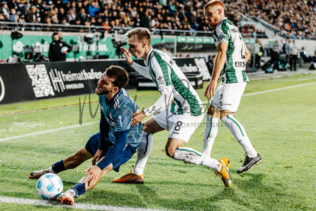 2. Bundesliga, Saison 2024/25, 7. Spieltag: SC Preußen Münster - FC Schalke 04 | Münster, 28.09.2024: 2. Bundesliga, 7. Spieltag, SC Preußen Münster gegen FC Schalke 04 im LVM-Preußenstadion in Münster. Foto: sportfotografie.ms | Markus Paletta - Realisiert mit Pictrs.com