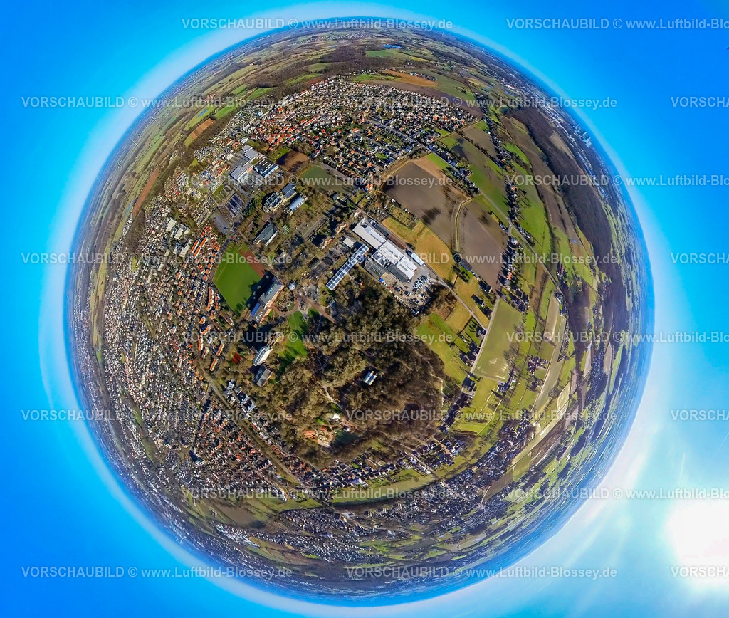 Hamm240190113MaximilianPark_MaxiPark_Mark | Luftbild, Maximilianpark Freizeitanlage, Wohngebiet Ortsansicht Ortsteil Werries, Erdkugel, Fisheye Aufnahme, Fischaugen Aufnahme, 360 Grad Aufnahme, tiny world, little planet, fisheye Bild, Uentrop, Hamm, Ruhrgebiet, Nordrhein-Westfalen, Deutschland