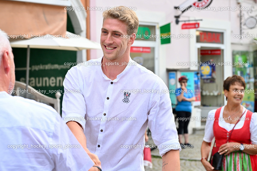 Empfang Heiko Gigler in Gmünd | Empfang Heiko Gigler in Gmünd, Empfang Heiko Gigler in Gmünd am 14.08.2024 in Gmünd (Hauptplatz Gmünd), Austria, (Photo by Bernd Stefan)