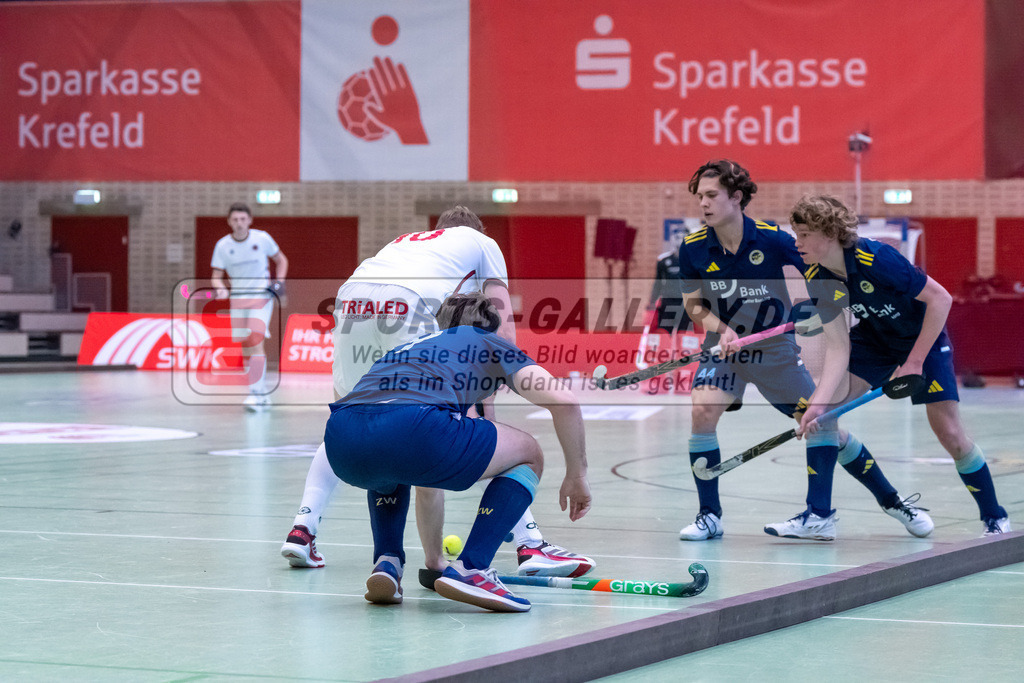 HK_20250118_101852 | 1/4 Finale 1. Bundesliga Halle Herren Crefelder HTC - Zehlendorfer Wespen am 18.1.2025 Halle Glockenspitz, Krefeld ,