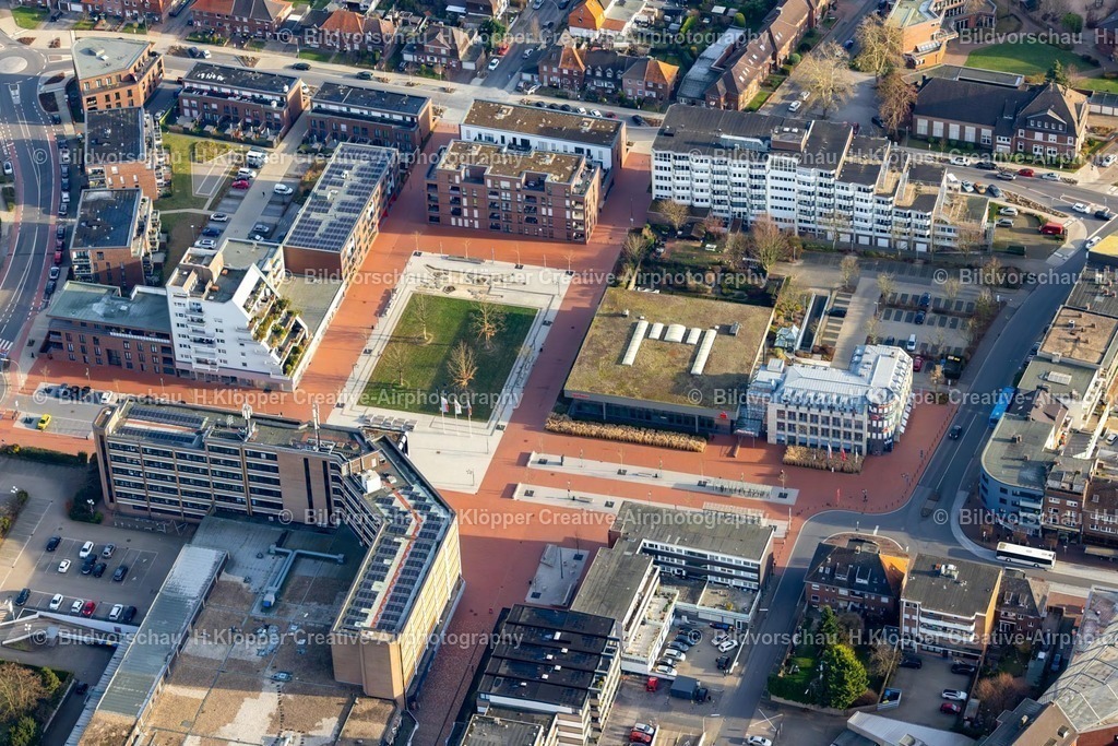 Luftbild Kamp-Lintfort-8341 | Luftbild Stadtzentrum im Innenstadtbereich in Kamp-Lintfort - Realisiert mit Pictrs.com