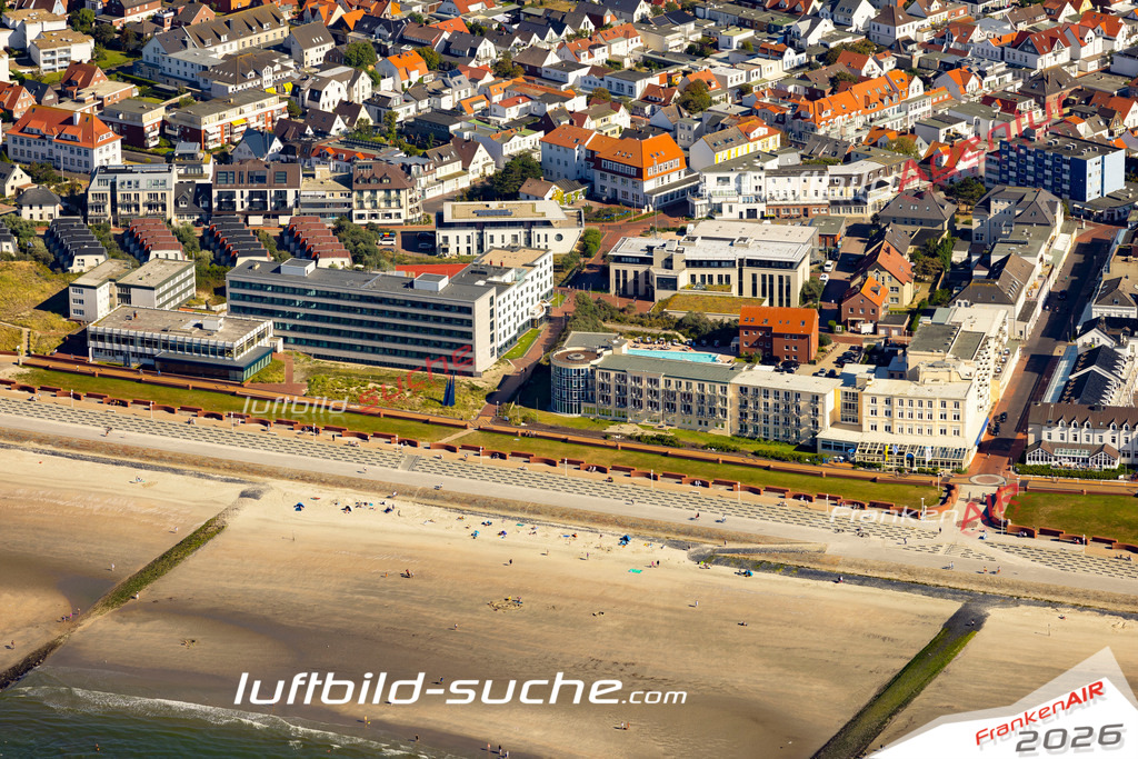 Aktuelles Luftbild von  Norderney - Die Luftaufnahme wurde 2022 mittels UL-Flugzeug erstellt ( keine Drohne ) - hochauflösende Kamera-Systeme von  Canon -Beste Qualität - Für grossformatige Ausdrucke geeignet. Die Geschenkidee !