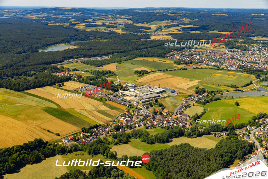 Aktuelles Luftbild von Rollhofen Neunkirchen am Sand - Die Luftaufnahme wurde 2022 mittels UL-Flugzeug erstellt ( keine Drohne ) - hochauflösende Kamera-Systeme von  Canon -Beste Qualität - Für grossformatige Ausdrucke geeignet. Die Geschenkidee !
