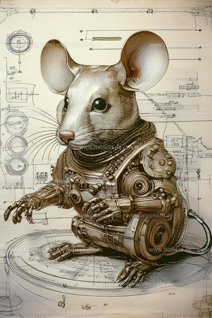 Steampunk-Maus | Digital Art | Digitale Kunst
