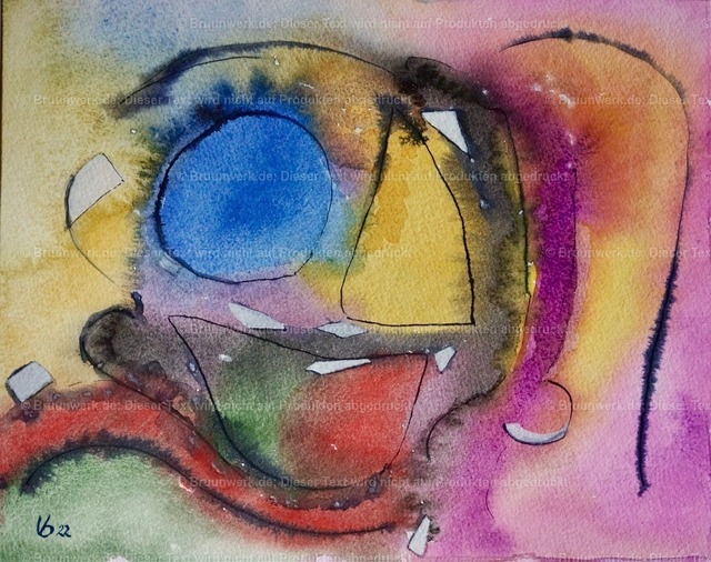 "Komplementärer Kosmos" | Komplementärer Kosmos, Aquarell über Federzeichnung auf 600 g/qm Hahnemühle-Bütten, 34x27 cm,  - Realisiert mit Pictrs.com