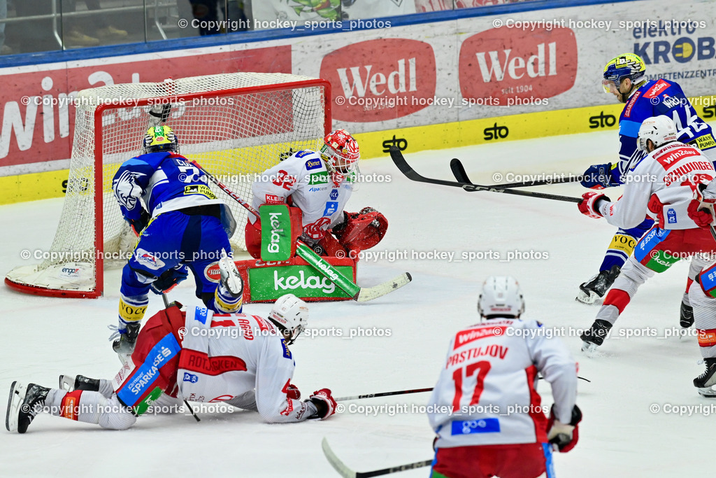 EC IDM WÄRMEPUMPEN VSV vs. EC KAC | #41 Jensen Aabo Jesper EC KAC, #74 COATTA Max EC VSV, #32 Dahm Sebastian EC KAC, #16 Schwinger Simeon EC KAC, #46 WALL Alex EC VSV, EC IDM WÄRMEPUMPEN VSV vs. EC KAC, EC IDM WÄRMEPUMPEN VSV vs. EC KAC am 02.02.2025 in Villach (Stadthalle Villach), Austria, (Photo by Bernd Stefan)