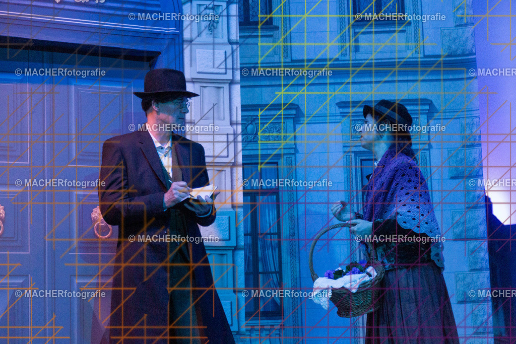 013_MFL-2025 | Portraitbilder von Regisseur; Darsteller; Techniker; Maske; Kostüme; Chor; Musiker; Bilderserie der Generalprobe und der Premierenvorstellung, Szenenbilder; Ausdrucksstudien; Bühnenüberblick; Bühnenkulissen; Pressefotos inkl. Redaktionsfoto Darstellergruppe.