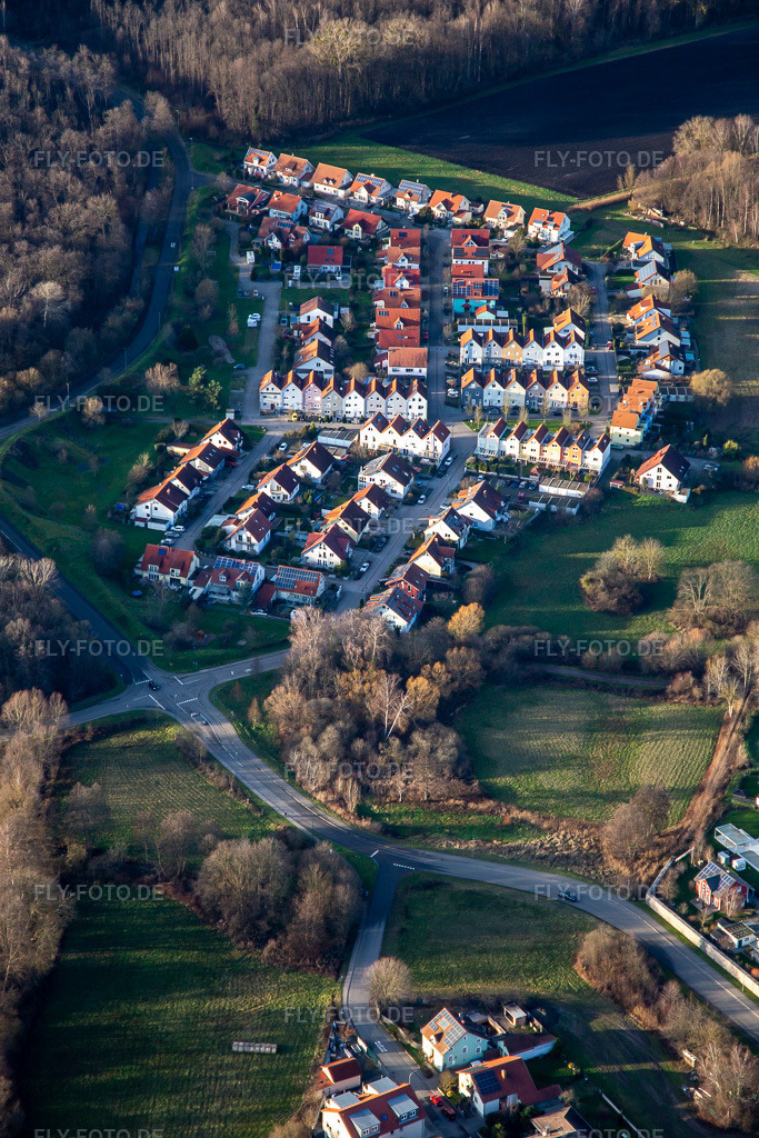 Luftbild: Neubaugebiet Im Schnabel in Wörth am Rhein im Bundesland Rheinland-Pfalz in Deutschland. Foto: IMG_135762.jpg vom 03.01.2023 durch Werner Riehm/FLY-FOTO.de