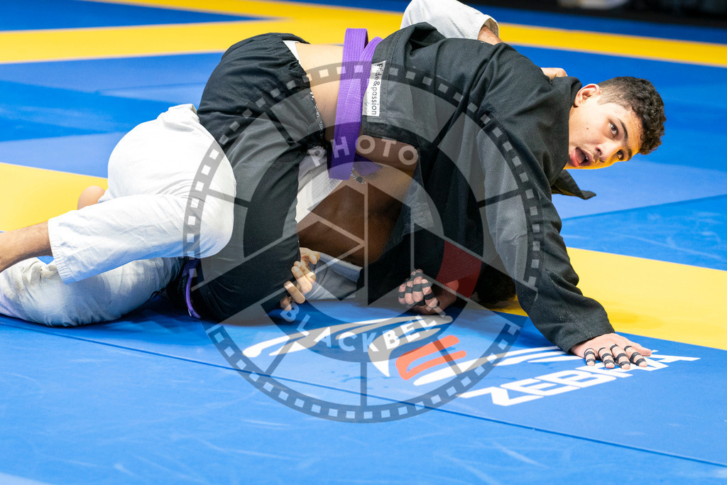 20240123PBB02058 | Fighters compete during the second day of the IBJJF European Championship in Paris, France, on January 23, 2024.