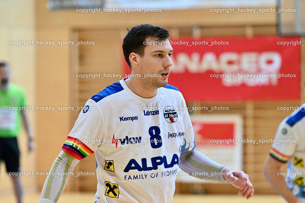 SC Ferlach vs. ALPLA HC Hard 2.3.2024 | #8 STEVANOVIC Nikola HC Hard, SC Ferlach vs. ALPLA HC Hard 2.3.2024, SC Ferlach vs. ALPLA HC Hard am 02.03.2024 in Ferlach (Ballspielhalle Ferlach), Austria, (Photo by Bernd Stefan)