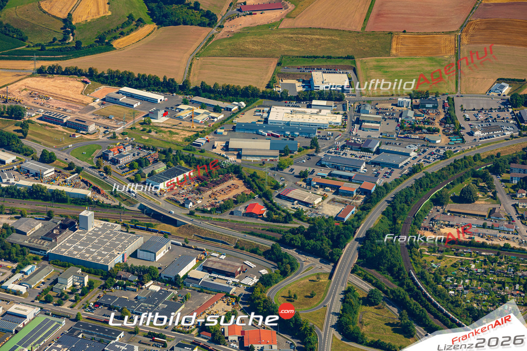 Schöne Luftaufnahme als Geschenk in Gewerbegebiet Bebra - Die Luftbildaufnahme wurde 2025 vom UL-Flugzeug heraus erstellt ( keine Drohne ) - Hochauflösende Luftaufnahme -Nicht vergleichbar mit Google Maps oder Satelittenbilder- Die Geschenkidee !Mit Lizenz und Bildrechte bestellbar