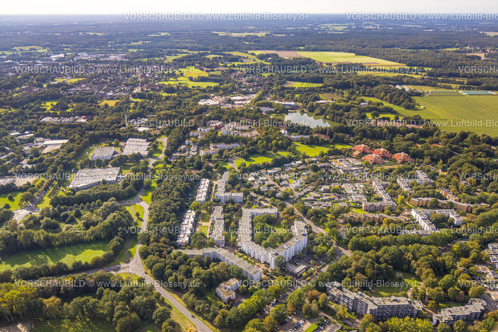 Dorsten230906011 | Luftbild, Wohnanlage Kampstraße, Barkenberg, Dorsten, Ruhrgebiet, Nordrhein-Westfalen, Deutschland