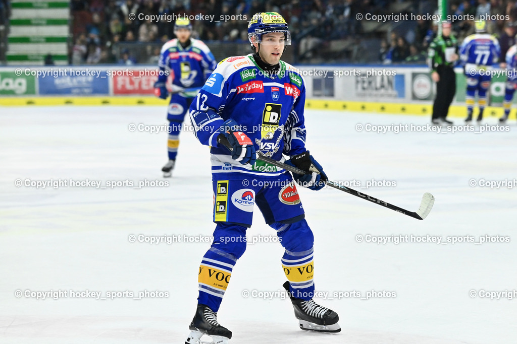 EC IDM Wärmepumpen VSV vs. Pioneers Vorarlberg | #12 Brett Budgell EC VSV, EC IDM Wärmepumpen VSV vs. Pioneers Vorarlberg, EC IDM Wärmepumpen VSV vs. Pioneers Vorarlberg am 22.02.2026 in Villach (Stadthalle Villach), Austria, (Photo by Bernd Stefan)