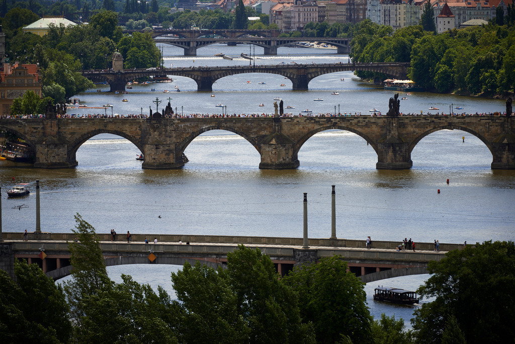 Bruecken ueber der Moldau | Prag, Austria - June 28, 2015: Bruecken ueber der Moldau. - Realisiert mit Pictrs.com