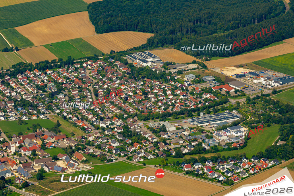 Das Luftbild zeigt :  Beimerstetten - Die Luftaufnahme wurde 2024 vom UL-Flugzeug aus erstellt ( keine Drohne ) - Hochauflösende Luftaufnahme - Für grossformatige Ausdrucke geeignet. Die Geschenkidee !Mit Lizenz und Bildrechte bestellbar