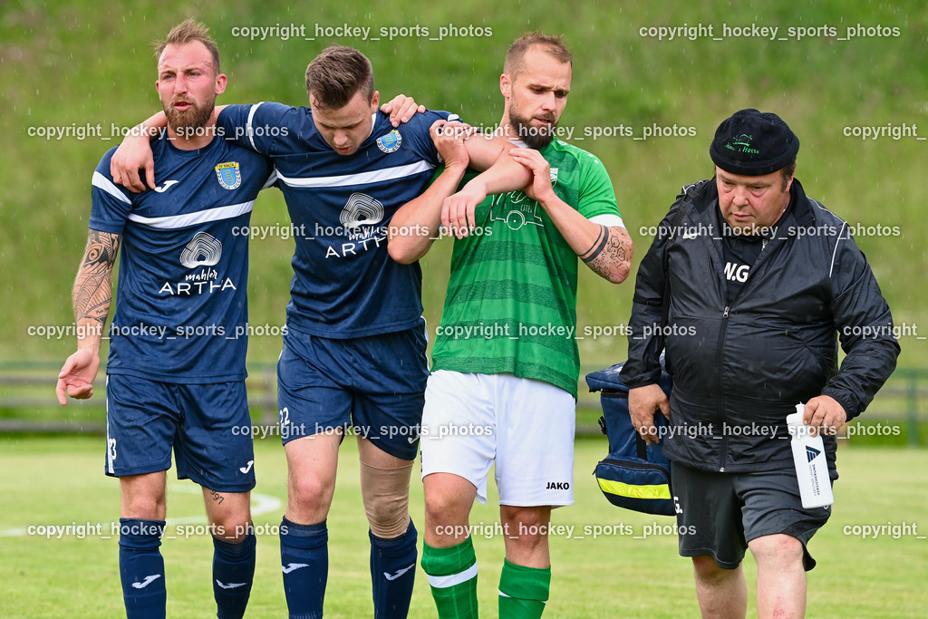 SV Malta vs. SV Rapid Feffernitz 3.6.2023 | Zeugwart SV Malta Wolfgang Gfrerer, #8 Bernd Traar, #22 Patrick Christian Jury, #33 Marcel Glanzer, 