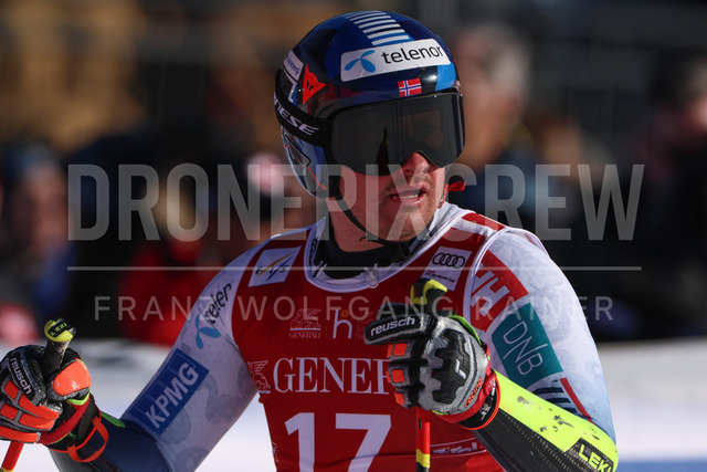 Audi FIS Ski World Cup: Men’s Slalom – Hahnenkamm Race, Kitzbuehel | Kitzbuehel, Austria, 25.Jan.26 - Alpine Skiing - FIS World Cup, Hahnenkamm Race, Slalom, men. The image shows SEJERSTED Adrian Smiseth (NOR, Atomic).