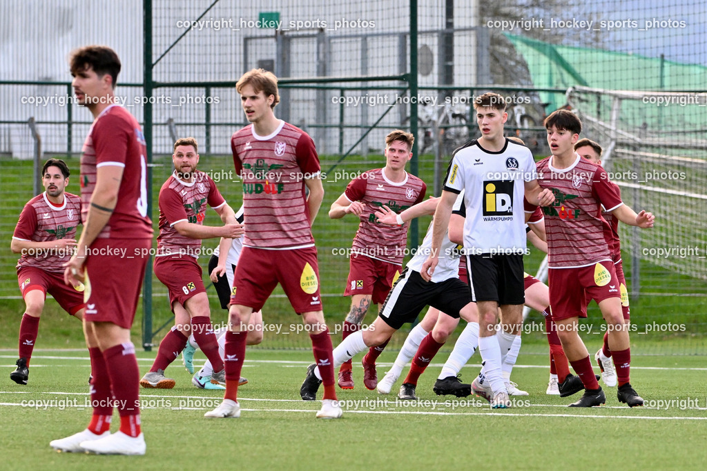 SV Spittal vs. VST Völkermarkt 5.4.2024 | #6 Lukas Ladinig VST Völkermarkt, #10 Mario Michael Kuester VST Völkermarkt, #20 Raphael Lukas Kulterer VST Völkermarkt, #22 Max Steinthaler SV Spittal, #4 Johannes Schmutzer VST Völkermarkt, SV Spittal vs. VST Völkermarkt 5.4.2024, SV Spittal vs. VST Völkermarkt am 05.04.2024 in Spittal an der Drau (Goldeck Stadion), Austria, (Photo by Bernd Stefan)