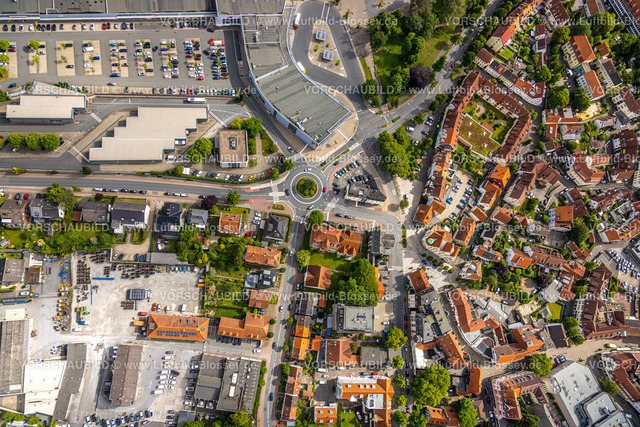 Soest220600286 | Luftbild, Neuer Kreisverkehr am Brüdertor mit Baumbepflanzung, Walburger, Soest, Soester Boerde, Nordrhein-Westfalen, Deutschland