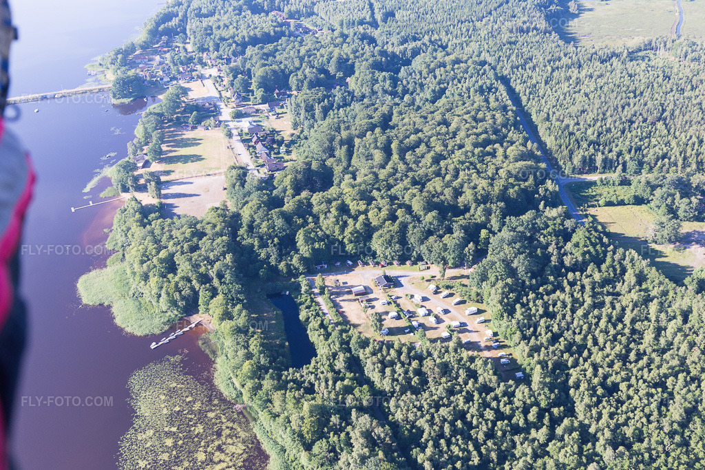 Aerial view: View of the town in Torne in the state Kronoberg, Sweden.Photo: IMG_108171.jpg taken on 06/28/2018 by Werner Riehm/FLY-FOTO.comResolution of the original: 5472 x 3648 px