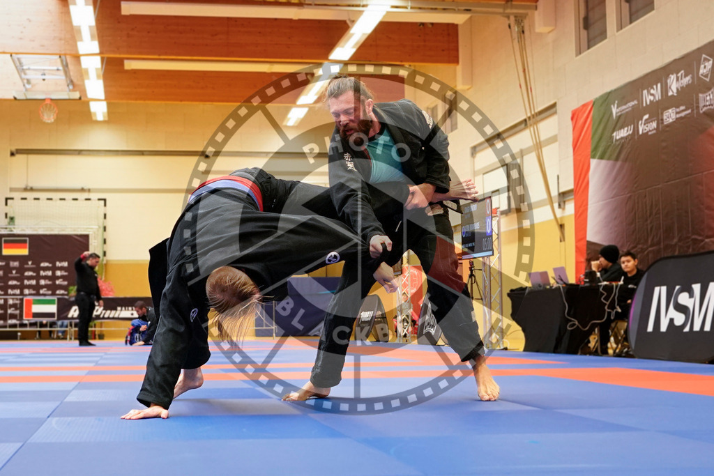 20240203PBB05230 | Fighters compete during the Brazilian Jiu-Jitsu Championship of the AJP Tour in Maintal by Frankfurt am Main, Germany, on February 2, 2024.