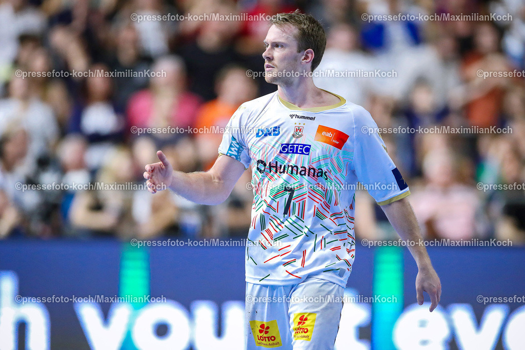 KoeEHF08062401159 | 08.06.2024, Köln, Handball, TruckScout24 EHF FINAL4, Machineseeker Champions League Men, Lanxess-Arena, Halbfinale, SC Magdeburg - Aalborg Handbold: Felix Claar (SC Magdeburg)