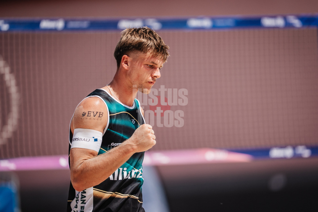 Beachvolleyball | Männer | Allianz German Beach Tour 2025 | Tourstop Bremen | 14.06.2025 | Luis Kubo jubelt