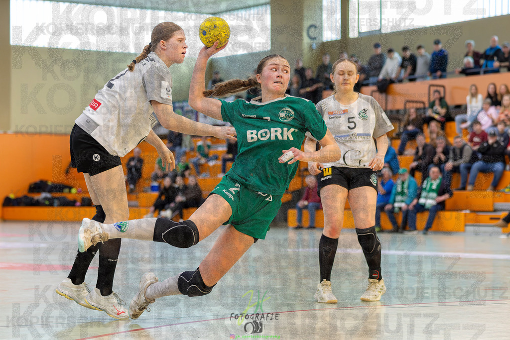 Jugendbundesliga wJA, Pokalrunde, HSG Kleenheim/Langgöns - Frisch Auf Göppingen | Jugendbundesliga wJA, Pokalrunde, HSG Kleenheim/Langgöns - Frisch Auf Göppingen am 28.02.2026 in Oberkleen (Weidig-Halle)Photo © 2026 - Jörg Heinrich - Realisiert mit Pictrs.com