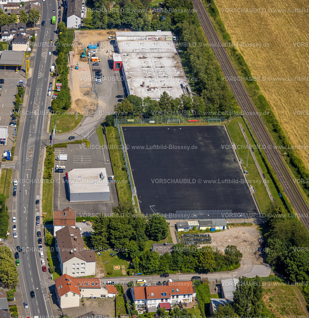 Gevelsberg230709518 | Luftbild, Sportplatz Hundeicken Renovierung, Gevelsberg, Ruhrgebiet, Nordrhein-Westfalen, Deutschland