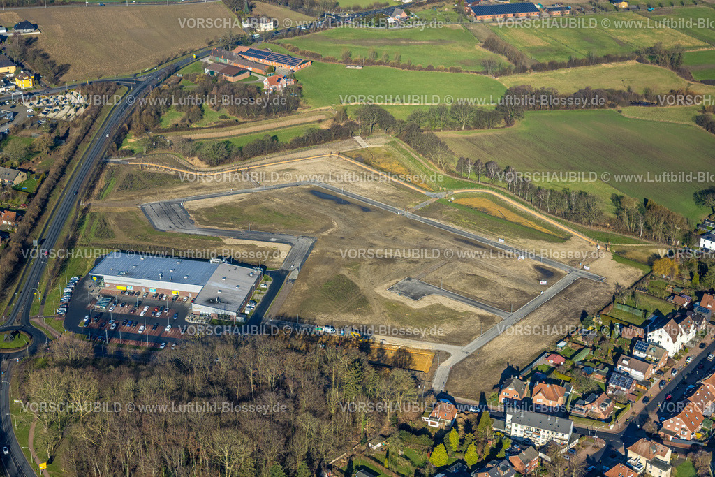 Selm230205276Bork | Luftbild, Baugebiet Bork, Ostwall Ecke Netteberger Straße, Hassel, Selm, Münsterland, Nordrhein-Westfalen, Deutschland
