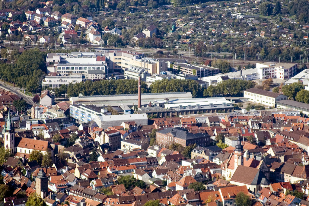 Luftbild: Technologiezentrum Zur Giesserei im Ortsteil Durlach in Karlsruhe im Bundesland Baden-Württemberg in Deutschland. Foto: IMG_8607.jpg vom 14.10.2007 durch Werner Riehm/FLY-FOTO.de