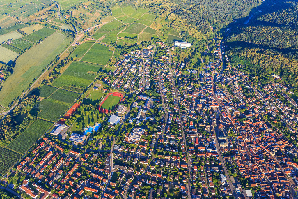 Luftbild: Petronellastr in Bad Bergzabern im Bundesland Rheinland-Pfalz in Deutschland. Foto: IMG_007795.jpg vom 21.06.2020 durch Werner Riehm/FLY-FOTO.de