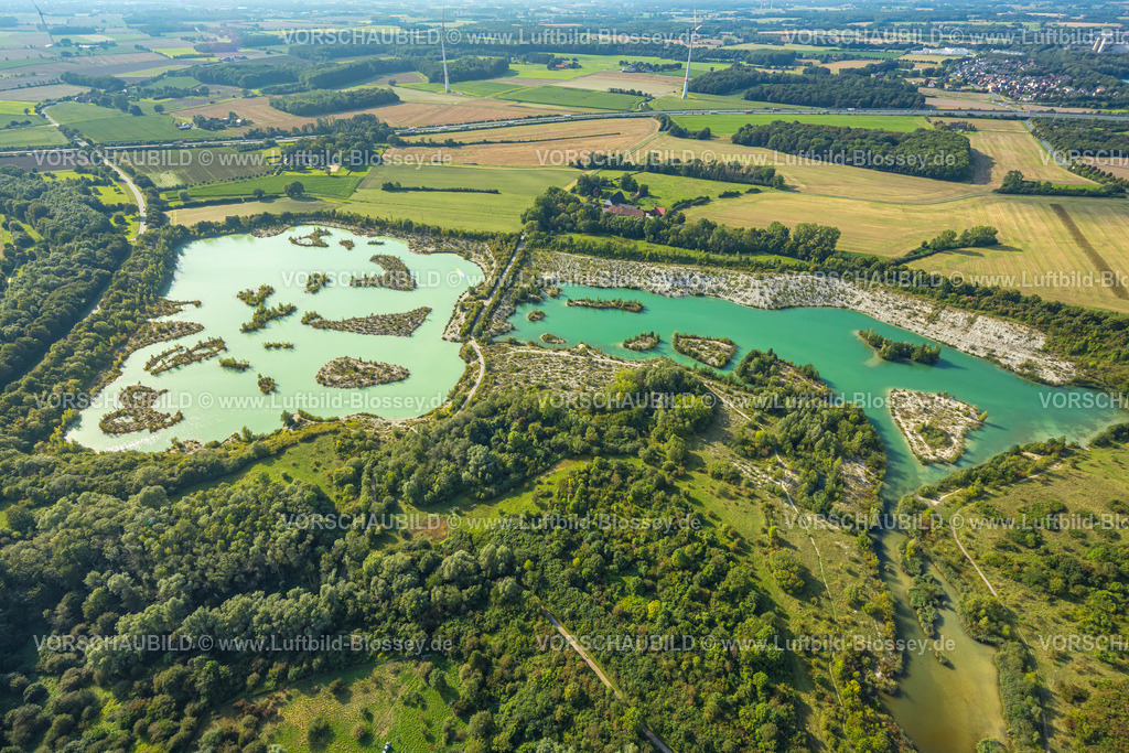 Beckum230804879 | Luftbild, Dyckerhoffsee - Blaue Lagune, Beckum, Münsterland, Nordrhein-Westfalen, Deutschland