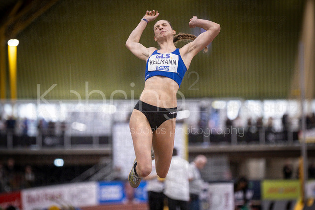 Deutsche Leichtathletik-Hallenmeisterschaften; Dortmund, 01.03.2026 | Carina Keilmann (USC Bochum); Deutsche Leichtathletik-Hallenmeisterschaften am 01.03.2026 in der Helmut-Körnig-Halle in Dortmund. 